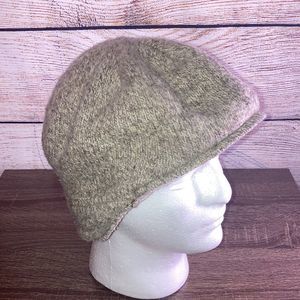 Vintage Penthouse Knits Bucket Hat Womens Beige Gray Wool Blend